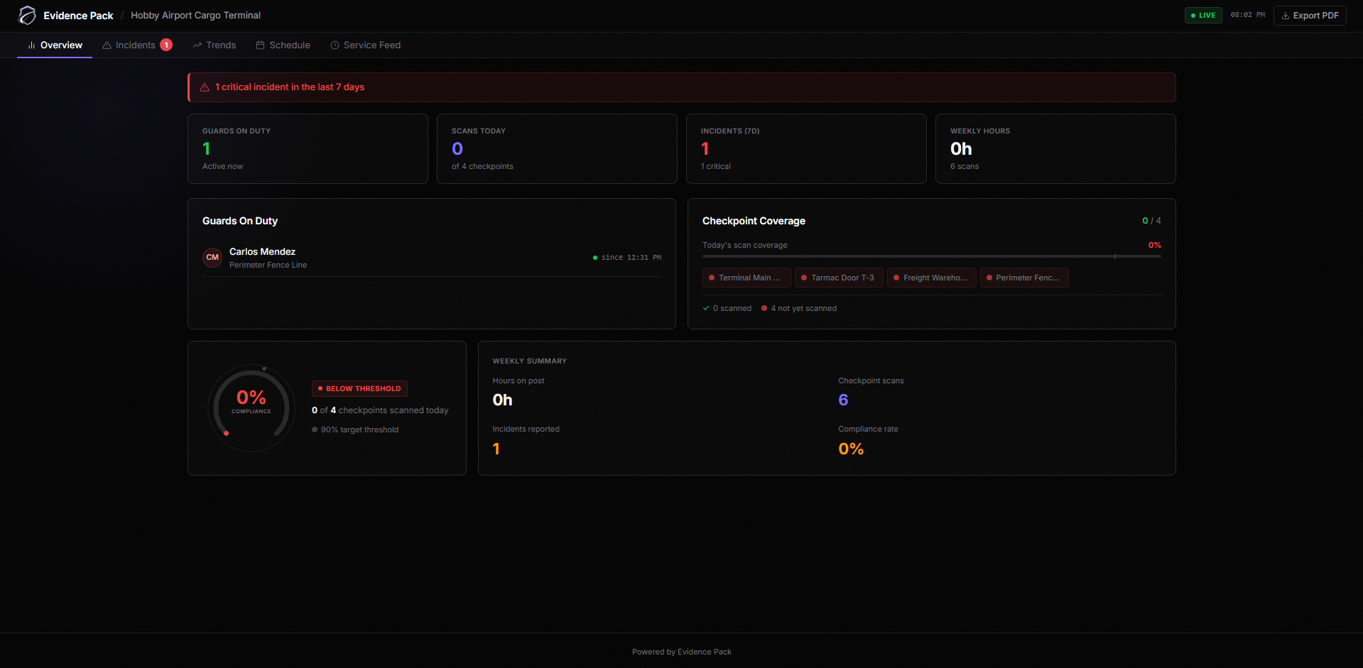 Evidence Pack client portal